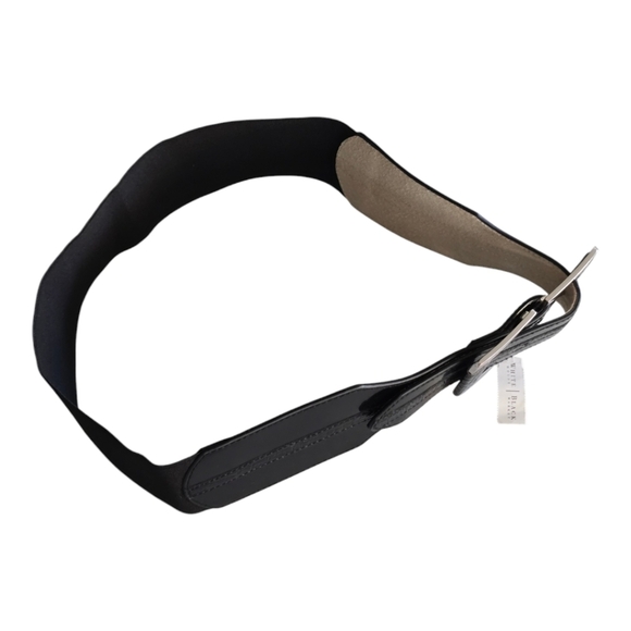 White House Black Market Accessories - $48 White House Black Market Belt Women’s Black Silver Leather Metal New